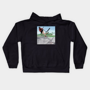 German Kobold Scooter Tricks Fantasy Artwork Kids Hoodie